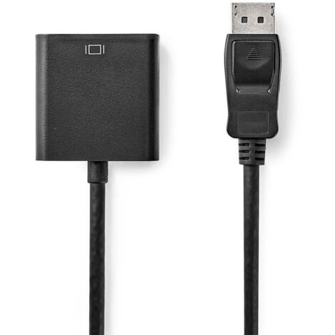 CCGB37250BK02 Câble DisplayPort vers DVI DisplayPort Mâle - DVI-D Femelle à 24 +1 Broches 0,2 m Noir (1/3)