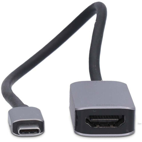 Adaptateur usb c usb 32 generation 1 usb c male sortie hdmi 8k a 60 hz 020 m rond nickele pvc noir boite (1/3)
