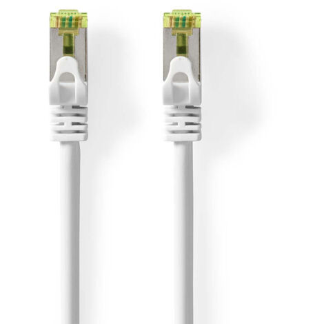 CCGL85420WT10 Câble réseau CAT7 , S/FTP , RJ45 Male , RJ45 Male , 1.00 m , Snagless , Rond , LSZH , Blanc , Label (1/2)