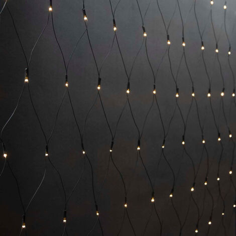 Lumières décoratives en treillis Blanc chaud 160 LEDs 2 x 1 m Effets de lumière : 7 Intérieur ou extérieur Adaptateur de courant (1/5)
