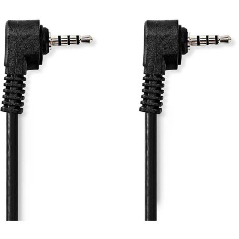 Câble audio vidéo  3,5 mm mâle  3,5 mm mâle  Nickelé  2,00 m  Rond  PVC  Noir (1/3)