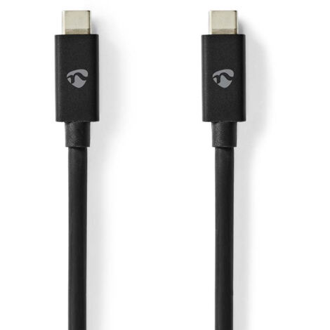 CCGP66020BK20 Câble USB USB 4.0 Gen 2x2 USB-C Mâle USB-C Mâle 240 W 8K@60Hz 20 Gbps Plaqué nickel 2.00 m Rond PVC Noir Enveloppe (1/3)