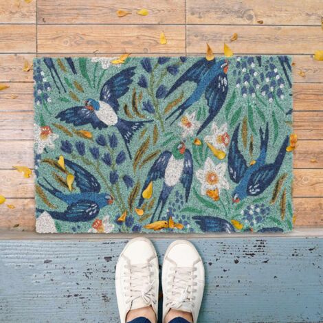 Happenings Paillasson personnalisé en Fibre de Coco avec n'importe Quel Texte, Tapis antidérapant, différents Motifs de paillassons pour l'intérieur de la Maison (40 x 60 cm, modèle 14