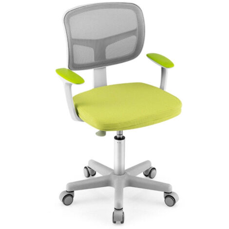 Chaise de bureau pour enfants chaise dordinateur pour enfants a hauteur reglable vert (1/5)