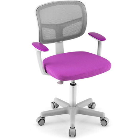 Chaise de bureau pour enfants chaise dordinateur pour enfants hauteur reglable vert violet (1/5)