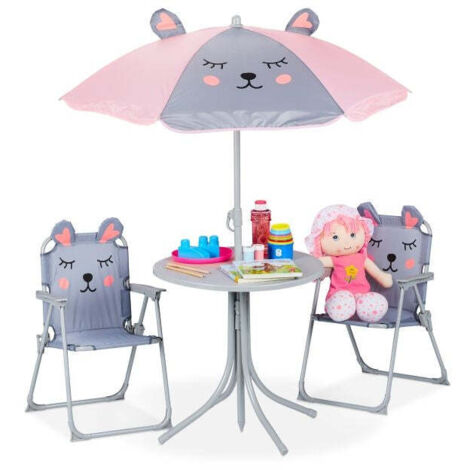 Camping groupe de sieges pour enfants avec parasol (1/5)