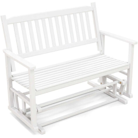 Banc de jardin avec mouvement de glissement doux banc pivotant resistant aux intemperies pouvant supporter jusqua 225 kg (1/5)