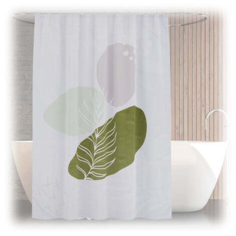 Rideau De Douche IETWATE 180x200 Cm Anti Moisissure Galets 3D - PEVA Imperméable Avec 12 Anneaux