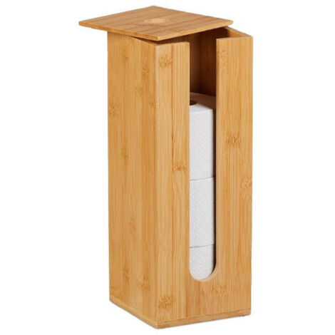Support en bambou pour rouleaux de papier toilette (1/5)