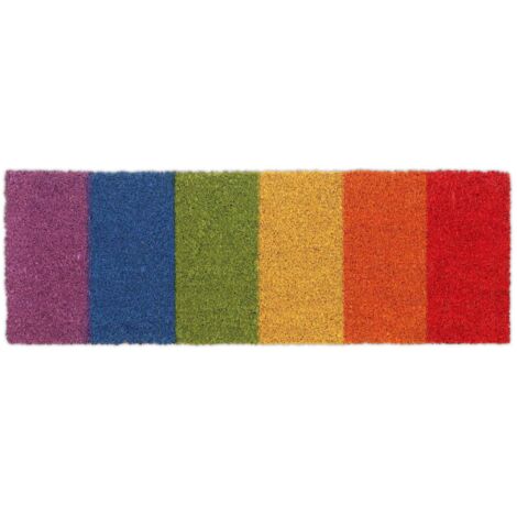 Paillasson Bohème En Fibre De Coco – Arc-en-ciel Botanique