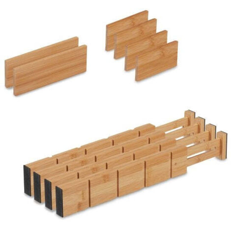 4Pcs Separateur tiroirs organisateur réglables, 26.5 -46.5cm 4Pcs Separateur tiroirs organisateur réglables, 26.5 -46.5cm