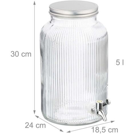 Distributeur de Boisson Baril de Vin 17cm Transparent Distributeur de Boisson Baril de Vin 17cm Transparent