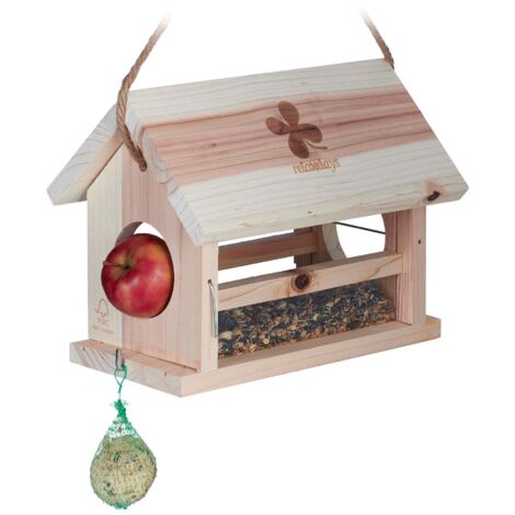 Mangeoire a oiseaux en bois naturel (1/5)