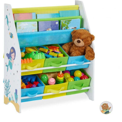 Etagere pour enfants avec 6 tiroirs amp 2 compartiments suspendus (1/5)
