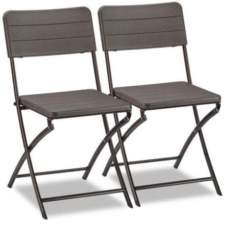 Chaises de jardin, lot de 2 Optique Bois (1/5)