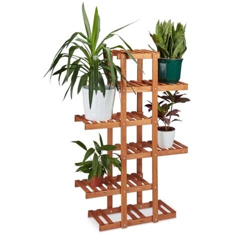 Etagère à plantes bois 5 étagères (1/5)