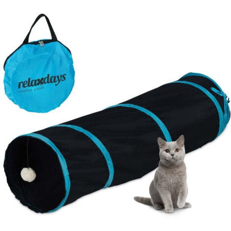 Tunnel pour chat pliable avec jouets (1/5)