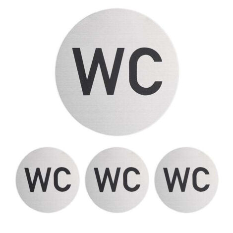 lot de 4 panneaux WC autocollants (1/5)