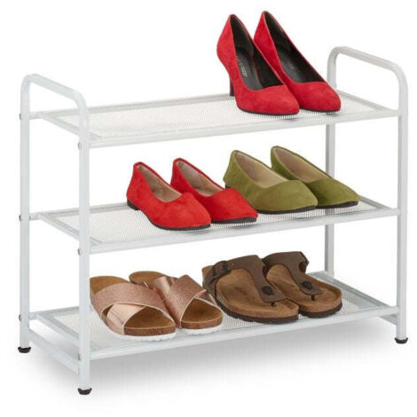 Etagere a chaussures en metal blanc (1/5)