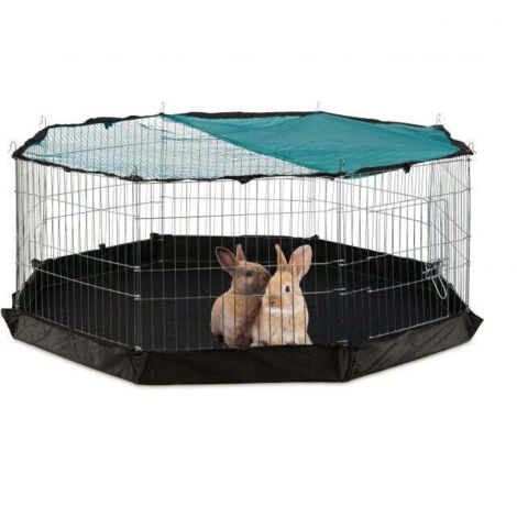 Enclos pour petits animaux avec filet et fond de protection (1/5)