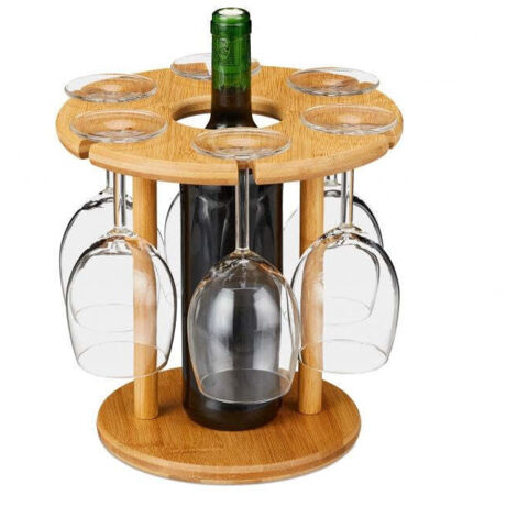 Porte-verres à Vin Rotatif Design - Gain De Place Pour Rangement élégant - Fait Main
