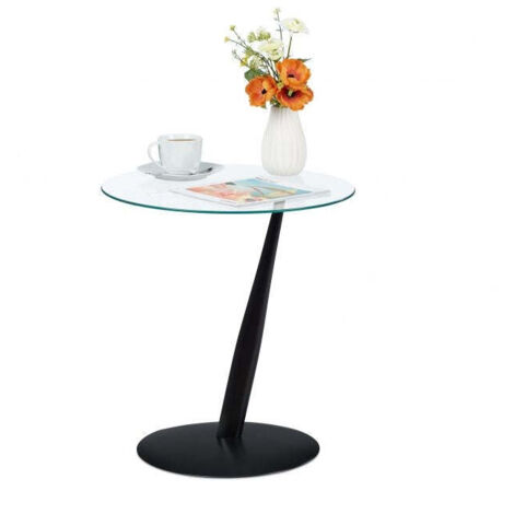 Table d'appoint en verre noir (1/5)