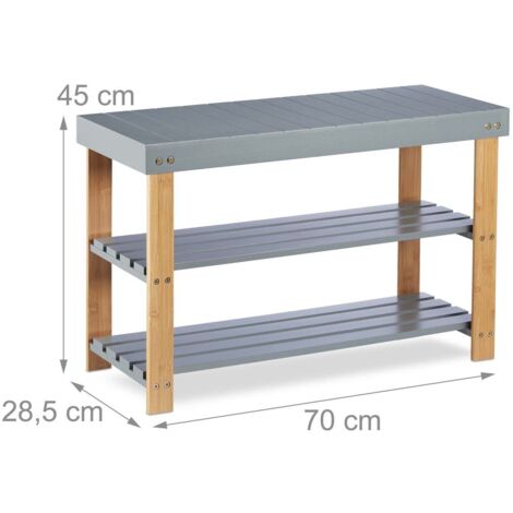 Banc Rangement Chaussures Bambou 80cm Relaxdays Banc à Chaussures En Bambou Pour 4 Paires Banquette Coussin Rembourré 2 Places, Nature Meuble Entree Couloir Banc Rangement Chaussures Bambou 80cm Relaxdays Banc à Chaussures En Bambou Pour 4 Paires Banquette Coussin Rembourré 2 Places, Nature Meuble Entree Couloir