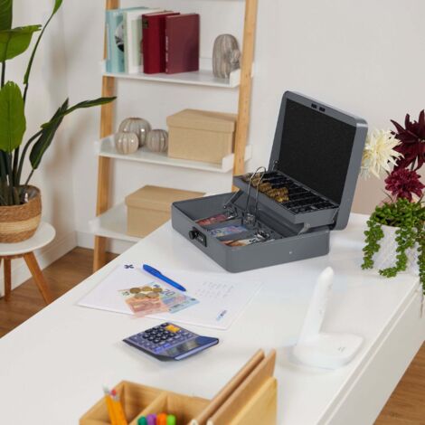 Caisse à Monnaie à Combinaison Sterling CB03CR - Format 20.3cm Ou 25.4cm - Plateau Amovible, Pas De Clé