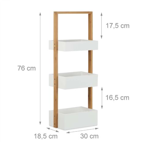 Etagère de salle de bain à trois compartiments (1/5)