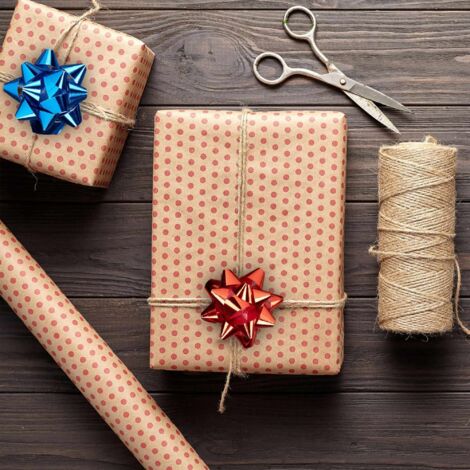 Relaxdays Lot De 200 Nœuds Cadeaux Dorés Autocollants - Rubans Emballage Cadeau Anniversaire Noël