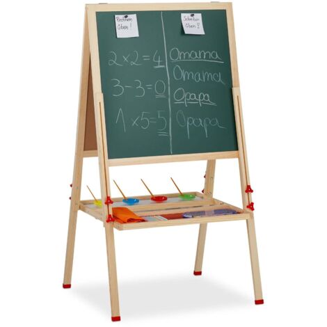 VIDAXL Chevalet 2 en 1 pour enfants avec tableau noir et tableau blanc VIDAXL Chevalet 2 en 1 pour enfants avec tableau noir et tableau blanc