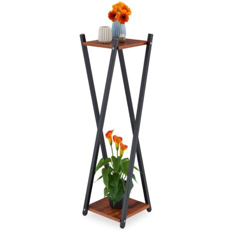 Guéridon haut floral avec 2 étagères (1/5)