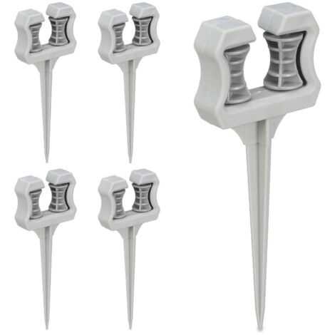 Guides De Tuyau D'arrosage En Forme De Fleurs - Lot De 5 - Couleurs Vives, Avec Piquet - 25,5 Cm - 9