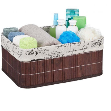 Panier de rangement en bambou avec imprimé (1/5)