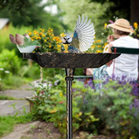 BAIN D'OISEAUX SOLAIRE Fontaine pour D'Oiseau Mangeoire Bronze Jardin
