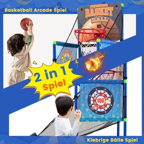 Jeu D'arcade Basket VEVOR Double Panier – Intérieur, 2 Joueurs, 5 Ballons