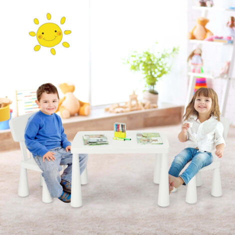 WOLTU 1 Table et 2 chaises pour Enfants,Table Enfant avec 3 paniers de