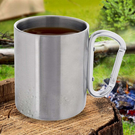 Mug De Voyage En Acier Avec Mousqueton 350 Ml mug-de-voyage-en-acier-avec-mousqueton-350-ml