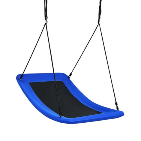 Balançoire d'extérieur en corde réglable, 83 x 155 cm, bleu (1/5)