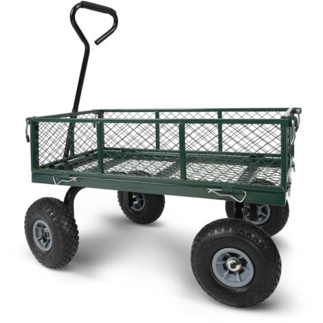 SPRINGOS® Chariot De Transport Pliable 4 Roues Bâche Amovible Max 400kg 205l
