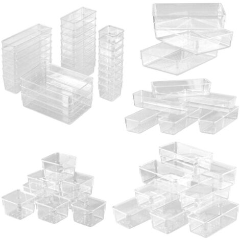 5 Pièce Organisateur Tiroir Bureau Acrylique Transparent Boîte Séparé 5 Pièce Organisateur Tiroir Bureau Acrylique Transparent Boîte Séparé