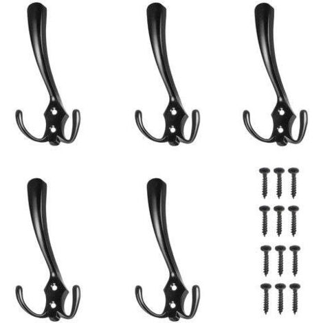 Support mural noir - lot de 5 pcs 8239 (1/5)