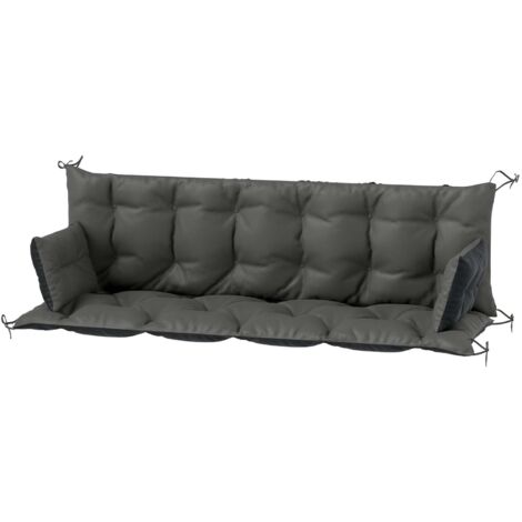 Coussin De Banc Terrasse Imperméable BangDon – 160 X 45 Cm, Noir, Avec Attaches De Fixation