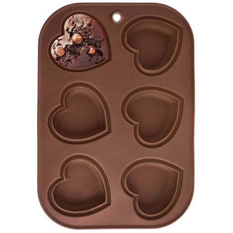 Moule en silicone en forme de coeur pour la cuisson de muffins (1/5)