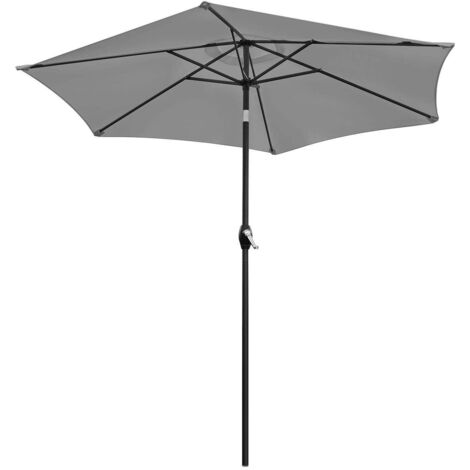 Parasol Balinais VidaXL 215 Cm - Coton Et Bois Massif - Pliable, Bleu, Pour Terrasse Et Jardin