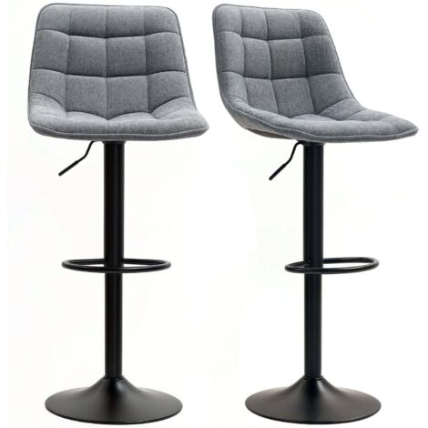 Chairus Lot De 2 Tabourets De Bar En Chenille Ultra Confort – Style Moderne Minimaliste, Hauteur Comptoir 66 Cm, Pieds Métal Robuste, Couleur Avoine Élégante
