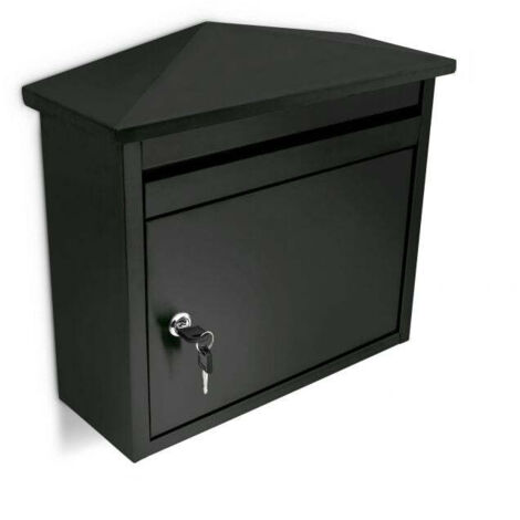 Allux 600 boîte aux lettres et à colis acier galvanisé noir