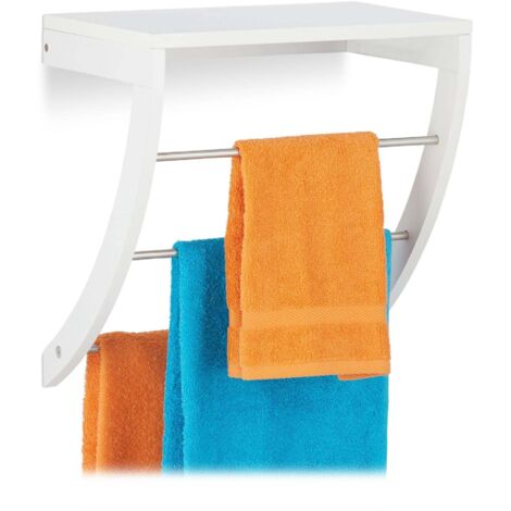UlisemPorte-serviettes mural en acier inoxydable 304 argenté, porte