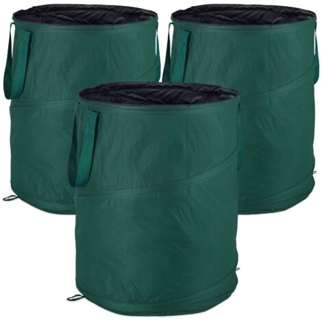 Sacs à feuilles pop-up de 160 l par lot de 3 (1/5)