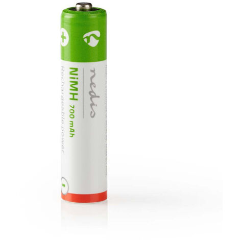 Piles rechargeables ni mh aaa 12 v dc 700 mah prechargees 2 decharges (1/2)